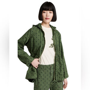 THE GREAT The Great Long Polka dot jacket in Green Sz 1 (S)